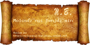Molcsányi Benjámin névjegykártya
