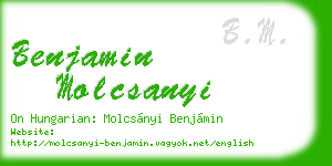 benjamin molcsanyi business card