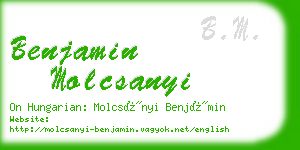 benjamin molcsanyi business card